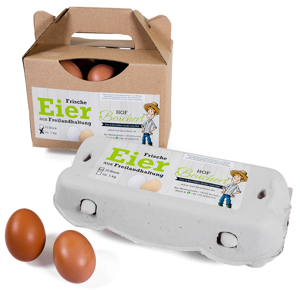 Eier aus Freilandhaltung vom Hof Beuchert in 74722 Buchen (Odenwald)